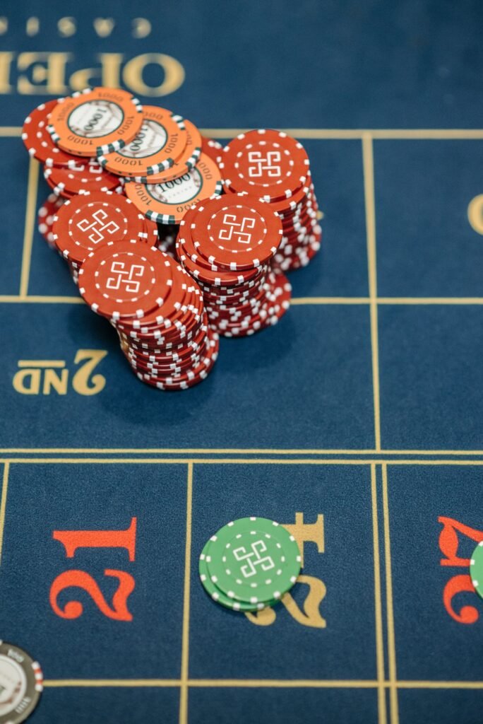 Editorial casino table photograph for Casino Bonuses Explained: Wagering Requirements, Caps and Red Flags