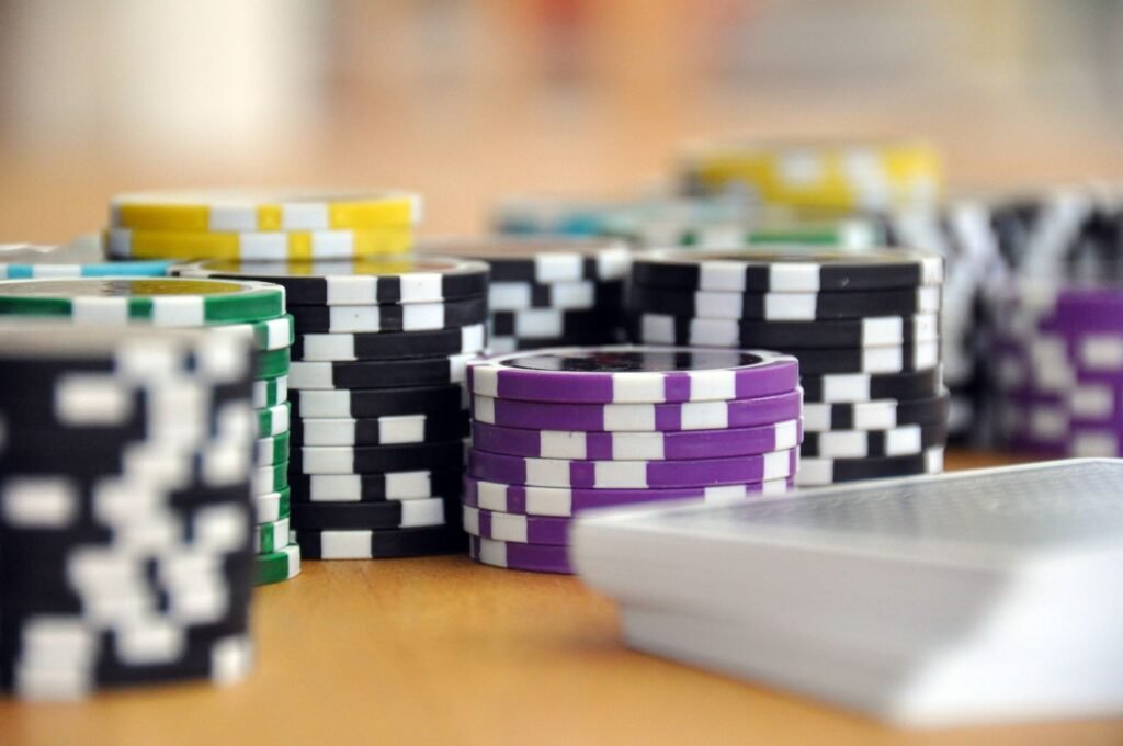 Editorial poker table photograph for Poker Bankroll Management Without the Hype